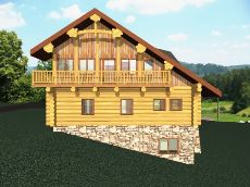 Slokana Log Homes- Vojnik Ranch west side.